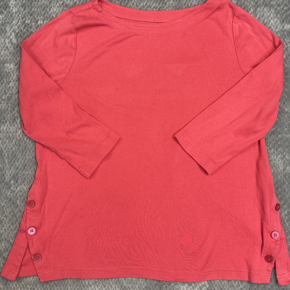 Lot Of 2 Chicos Large Pima Cotton Shirts Basic Closet Staple Lot Top Size 2 - Picture 6 of 9